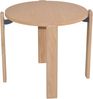 Klassicher Beistelltisch mit Massivholz Beinen, rund, Eiche Bild 2