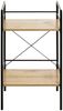 Beistelltisch >21957< in schwarz-eiche, MDF, Metall - 34x62x27cm (BxHxT) Bild 3
