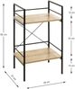 Beistelltisch >21957< in schwarz-eiche, MDF, Metall - 34x62x27cm (BxHxT) Bild 2
