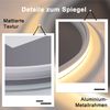 ZMH Spiegel Bad Badspiegel mit Beleuchtung - LED Wandspiegel Rund 60cm Badezimmer Badezimmerspiegel mit Touch-Schalter und Entfogger-Funktion Lichtspiegel Dimmbar 3000K-6500K Bild 4
