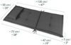 Beautissu HighLux HL Hochlehner Auflage 120 x 50 x 7 cm Anthrazit Bild 2
