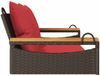vidaXL Hängebank mit Kissen Braun 109 x 62 x 40 cm Poly Rattan 368149 Bild 5
