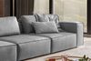 KAWOLA Sofa CARMO 4-Sitzer Leder grau 68 x 118 x 366 cm Bild 4