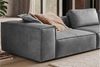 KAWOLA Sofa CARMO 4-Sitzer Leder grau 68 x 118 x 366 cm Bild 2