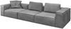 KAWOLA Sofa CARMO 4-Sitzer Leder grau 68 x 118 x 366 cm Bild 3