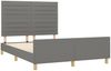 vidaXL Polsterbett mit Kopfteil Stoff Dunkelgrau 140x190 cm Bild 4
