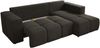 Ecksofa mit Schlaffunktion und Bettkasten, L-form Couch, lose Kissen, Polstersofa - MONIVA - Dunkelgrau Velours - rechte Seite Bild 5