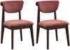 Vente-unique - GABIEL Stuhl Stoff Braun - B 59 cm x H 83,5 cm x L 51 cm Bild 2