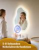ZMH Asymmetrischer LED Badspiegel 60x80 cm Wandspiegel IP44 Touch Schalter Entfogger Funktion dimmbar Bild 4