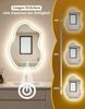 ZMH Asymmetrischer LED Badspiegel 60x80 cm Wandspiegel IP44 Touch Schalter Entfogger Funktion dimmbar Bild 3
