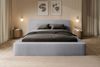 Polsterbett Doppelbett OMAHA 180x200cm in Stoff Euphoria Hellgrau Bild 2
