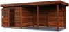 Lugarde Select Modern Gartenhaus mit Vordach Köln 250x250cm + 400cm - Braunes Öl Bild 3