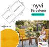 NYVI Sitzauflage Niedriglehner Auflagen 2er Set Barcelona Gartenstuhlauflagen 100x50cm, (2 St), Niederlehner Stuhlauflage Sitzauflage mit Halteband Bild 2