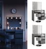 Schminktisch Sherry Grau 90 cm mit LED Beleuchtung und Hocker Vicco Bild 2