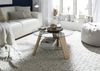 Couchtisch >LUBLIN< in Asteiche, Klarglas / Massivholz - 40x75cm (HxD) Bild 2