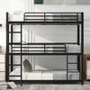 Flieks Etagenbett, Einzelbett Kinderbett Metallbett Dreierbett mit Lattenrost 90x200cm Bild 2