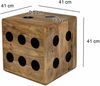 Würfelhocker Mango Massivholz 41x41x41cm Sitzwürfel Beistelltisch Holzhocker Design Bild 4