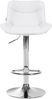 Barhocker RAGAD - Kunstleder Weiß 49x51x85 cm Silber | Barstuhl Höhenverstellbar Mit Lehne Drehbar Tresenhocker Tresenstuhl Kneipenhocker Kneipenstuhl Bild 3