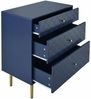 Merax Kommode aus Holz mit Fischschuppenmuster, Sideboard mit 3 Schubladen, Wohnzimmerschrank, B:75cm Bild 4