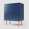 Merax Kommode aus Holz mit Fischschuppenmuster, Sideboard mit 3 Schubladen, Wohnzimmerschrank, B:75cm Bild 3