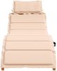 vidaXL | Sonnenliege | mit Kissen beige 55 x 184 x 64cm Massivholz Akazie 367635 Bild 2