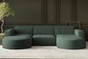 Kaiser Möbel Ecksofa Sofa U form, Couch U form MODENA U STUDIO stoff Neve und Poso Bild 5