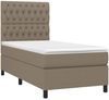 vidaXL Boxspringbett mit Matratze & LED Taupe 100x200 cm Stoff 3135097 Bild 3