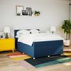 vidaXL Boxspringbett mit Matratze Blau 160x200 cm Stoff 3289030 Bild 4