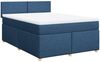 vidaXL Boxspringbett mit Matratze Blau 160x200 cm Stoff 3289030 Bild 3