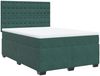 vidaXL Boxspringbett mit Matratze Dunkelgrün 140x190 cm Samt 3293221 Bild 3