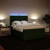 vidaXL Boxspringbett mit Matratze Dunkelgrün 140x190 cm Samt 3293221 Bild 5