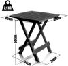 BigDean Klapptisch klein in Anthrazit aus Kunststoff LxBxH 45x43x50cm – wetterfester Campingtisch – Beistelltisch – Kleiner & Leichter Esstisch, Gartentisch und Balkontisch Bild 3