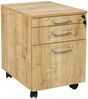 Schreibtisch Set 2 Nuvi, Saphir Eiche Dekor, inkl. Schreibtisch 160 cm, Rollcontainer 3 Schübe & Aktenschrank Bild 5