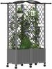 vidaXL Hochbeet mit Rankgitter und Dach Hellgrau 122 x 40 x 144 cm PP 3423024 Bild 3