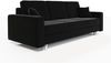 Sofa 3-Sitzer CARDE mit Schlaffunktion Schwarz Bild 2