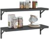 vidaXL Wandregale 2 Stk. 75x23,5 cm Schwarz Edelstahl 30292 Bild 4