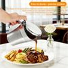 BlingBin Sauciere 500ml Thermo-Sauciere mit Klappdeckel, Soßenspender Doppelwandig, Korpus aus Edelstahl 304 + Deckel aus PP, ABS-galvanisiert, (1er Set, 1-tlg), Saucenbecher für Vanillesoße Soße Sahne Mayonnaise Milch, Silber Bild 4
