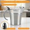 BlingBin Sauciere 500ml Thermo-Sauciere mit Klappdeckel, Soßenspender Doppelwandig, Korpus aus Edelstahl 304 + Deckel aus PP, ABS-galvanisiert, (1er Set, 1-tlg), Saucenbecher für Vanillesoße Soße Sahne Mayonnaise Milch, Silber Bild 3