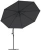 vidaXL Ampelschirm mit LED-Beleuchtung Stahl-Mast Schwarz 350 cm 313784 Bild 5