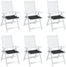 vidaXL Gartenstuhl-Kissen 6 Stk. Schwarz 40x40x3 cm Oxford-Gewebe 314017 Bild 4