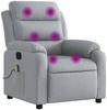 vidaXL Massagesessel Hellgrau Stoff 373474 Bild 2