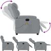 vidaXL Massagesessel Hellgrau Stoff 373474 Bild 5