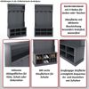 Garderobe HWC-P26, Flurgarderobe Holzgarderobe Sitzbank, 4 Haken Staufach Ablage Melamin 170x100x39cm ~ natur Bild 2
