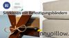 sunnypillow Stuhlkissen 2er Set Stuhlkissen mit Bändern "HAVANA" viele Farben zur Auswahl, Ecru Bild 3