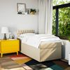 vidaXL Boxspringbett mit Matratze Creme 90x200 cm Stoff 3288083 Bild 4