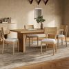 Stuhl 2er-Set, Holzmaterial – Rattan-Rücken, Leinenpolster, 7,5 kg/Stück,50x58x88 cm Bild 3