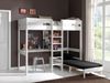 Hochbett Karolina 208x105/206x175 Kinderbett Massivholz Weiß Bild 3