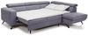 Ecksofa Schlafsofa ALBERTO Polyesterstoff Hellgrau Ottomane Rechts Bild 4