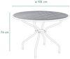 Royal Garden Royal Verso Tisch 105 cm Streckmetall Bild 2