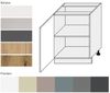 Unterschrank KVANTUM 1-türig 60cm Korpus- & FrontFarbe: dust grey matt / eiche artisan (Q-D1D/60) Bild 2